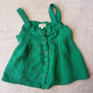 Rabbit + Bear Organic peplum sleeveless top